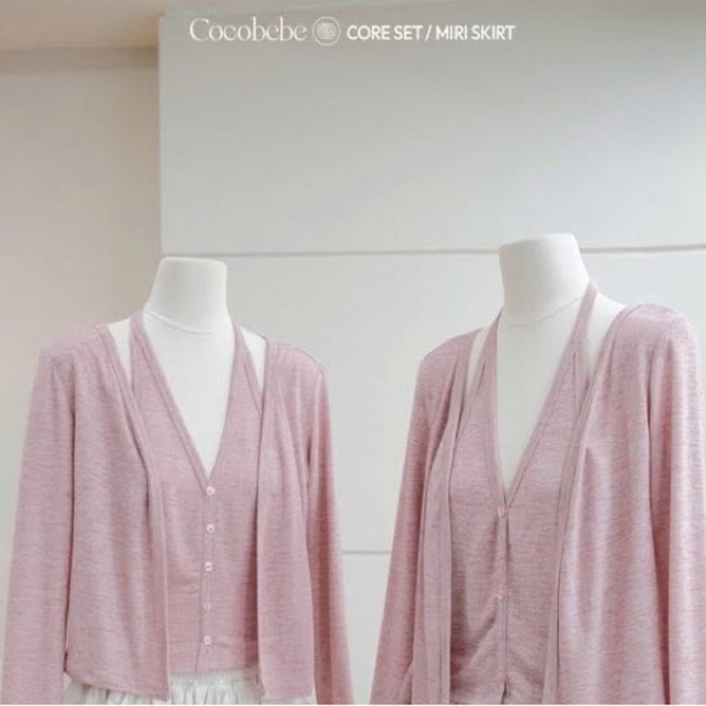 Pink Women's cardigan 2 in 1